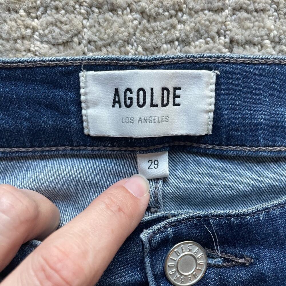 Agolde Sophie Raw Hem High Rise Skinny Crop Jeans Size 29 - Picture 4 of 7